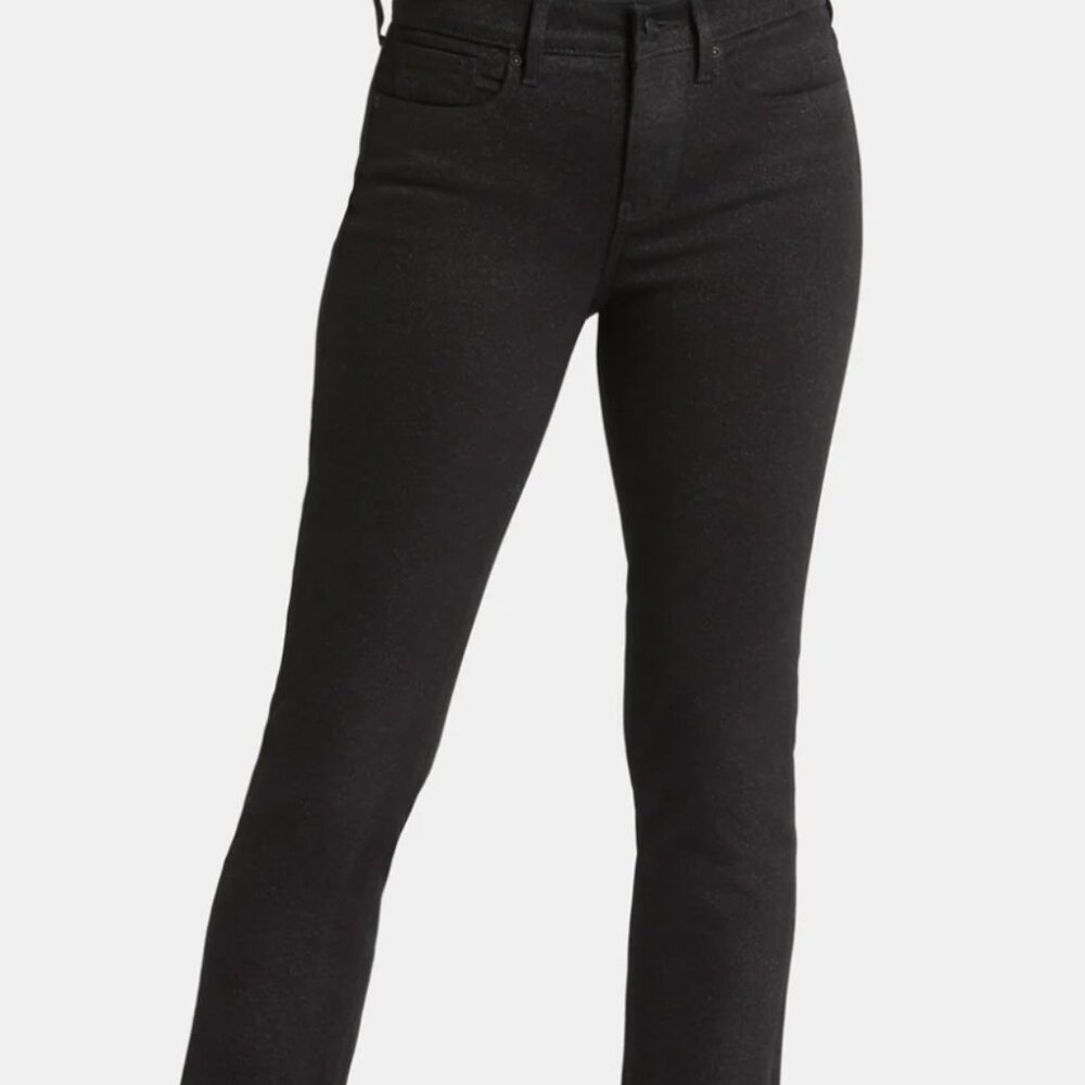 NYDJ Sheri Slim Ankle in Black Glamorous Sz 6